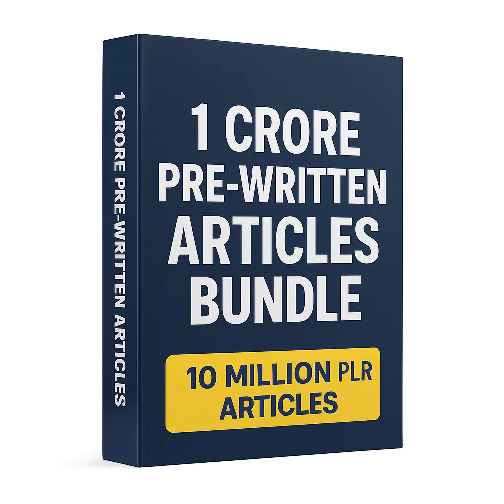 1 Crore Pre-Written Articles Bundle β 10 Million PLR Articles + Bonus 1 Million Blogger Articles | Lifetime Access