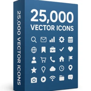 25,000 Vector Icons Bundle – Ultimate Collection for Designers & Editors | Scalable & Editable